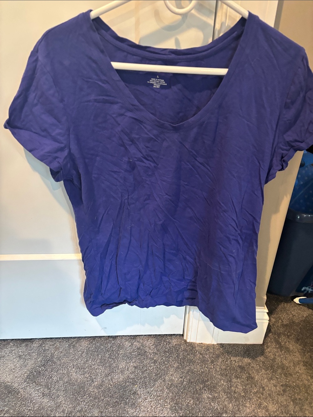 Banana Republic Women's Short Sleeve V-Neck Tee in Royal Blue